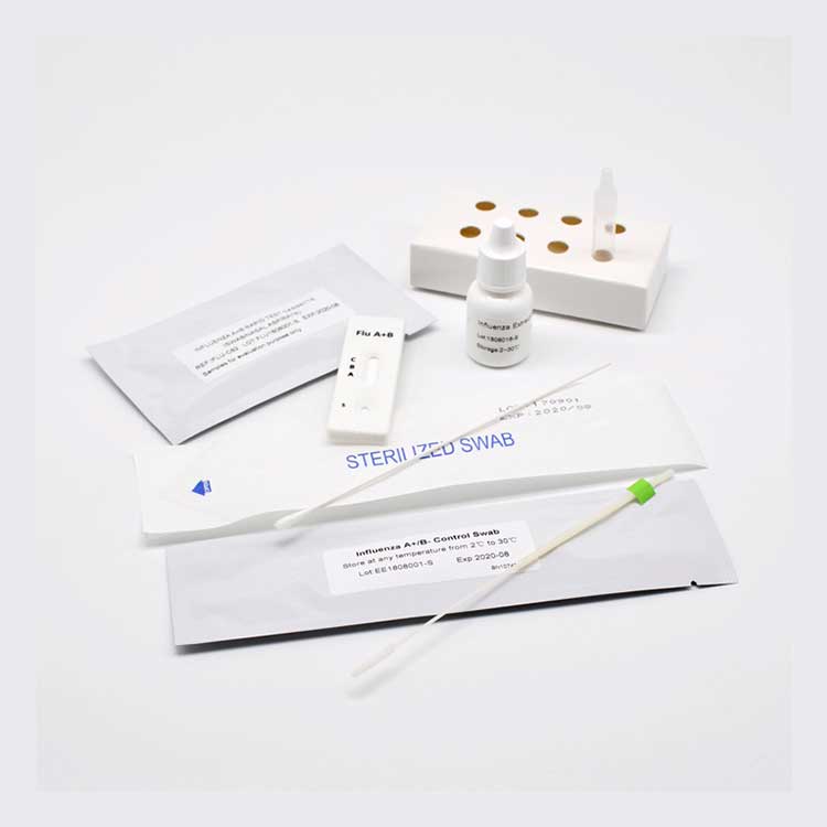 Bhìoras a ’chnatain mhòir H1n1 A + b Kit deuchainn luath Swab / nasal Aspirate