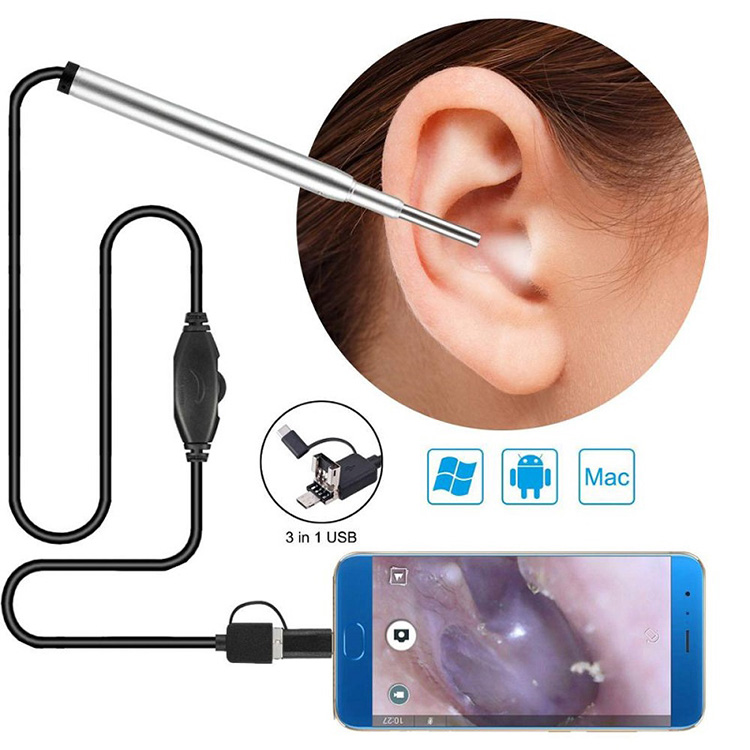 Cluas Camara Meidigeach Endoscope Nasal Endoscope Usb Otoscope